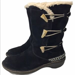 Ugg Australia Kona Mid Calf Leather Toggle Boots 7